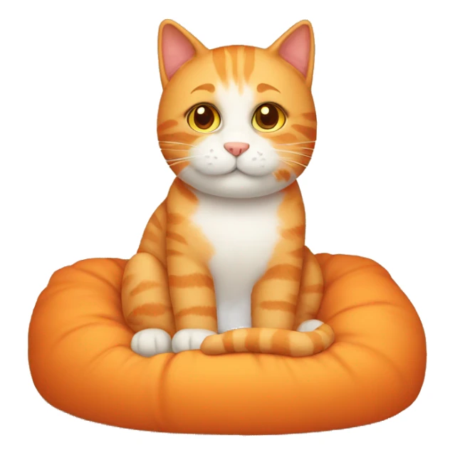 Cozy orange cat sticker