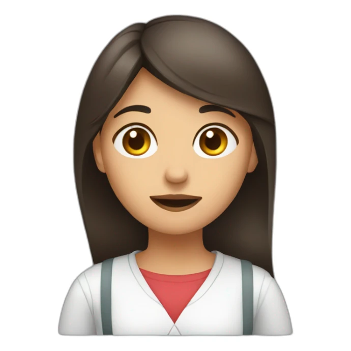 Brune girl taking médical drug sticker