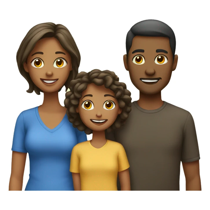 family with 3 kids sticker