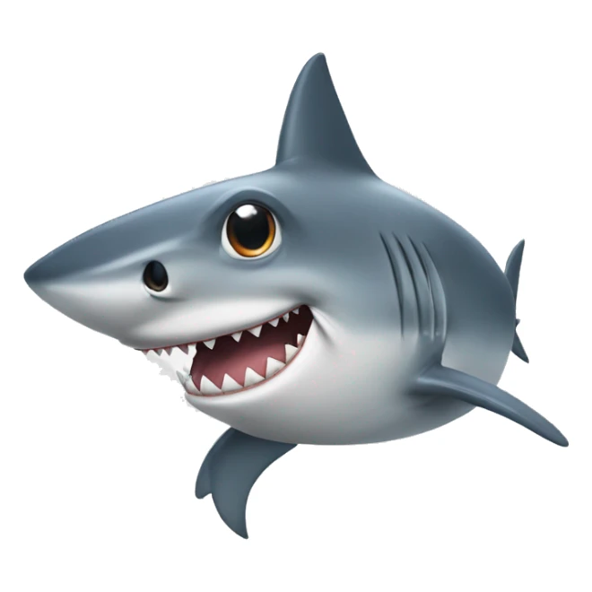 Shark with a wig and eyelashes that has chips and a chain with “baddies” on it sticker