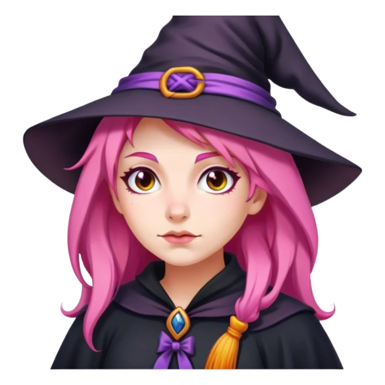 Witch with pink hair  sticker