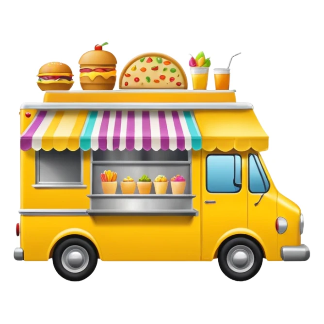 Festival Food Truck yellow sticker