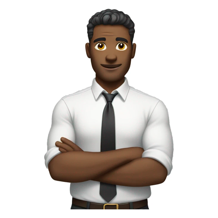 confident man in white shirt sticker