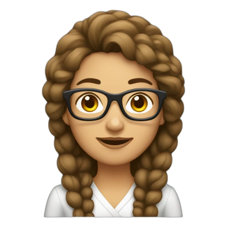 Mujer árabe mayor con gafas y con el pelo largo sticker