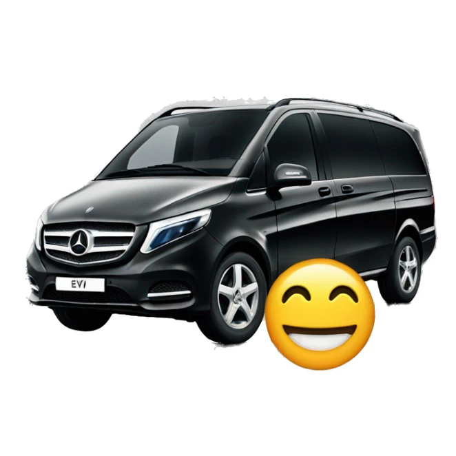 Black Mercedes EQV sticker