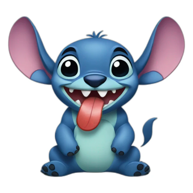 Stitch qui fait un bisou  sticker