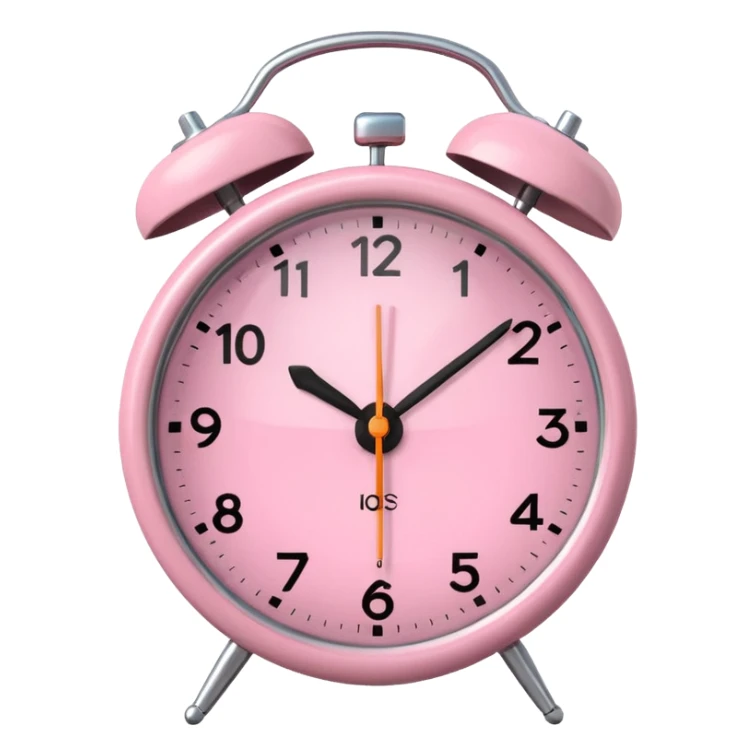 Please make me an alarm clock that will show six o'clock in the morning and make it in the style of ios 18.1 and aesthetic and the color is light pink, not analog but digital sticker