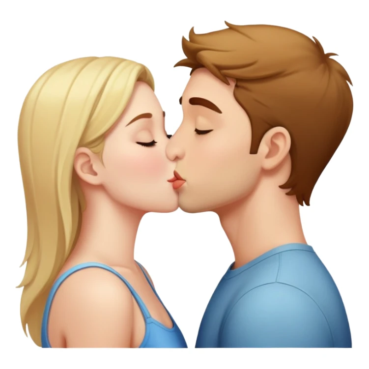 Girl kissing her boyfriend  sticker