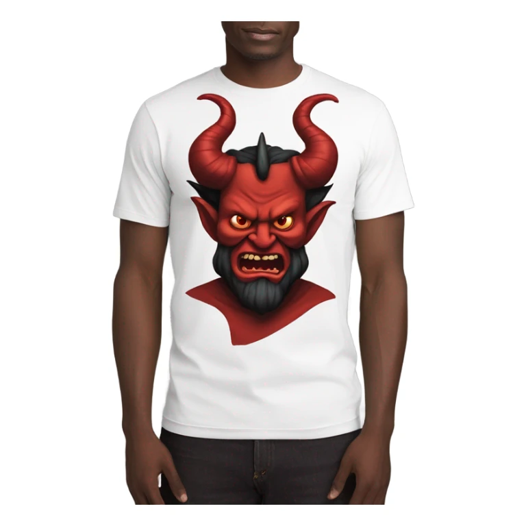 T shirt with a Picture of satan on it sticker