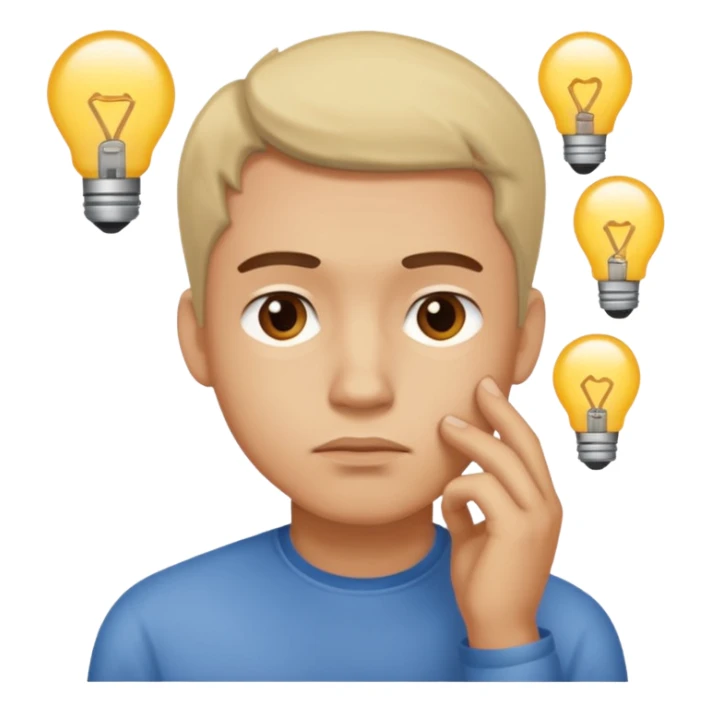 men remembering something sticker