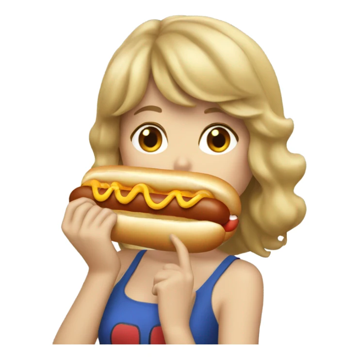 Taylor swift eating a hot dog sticker