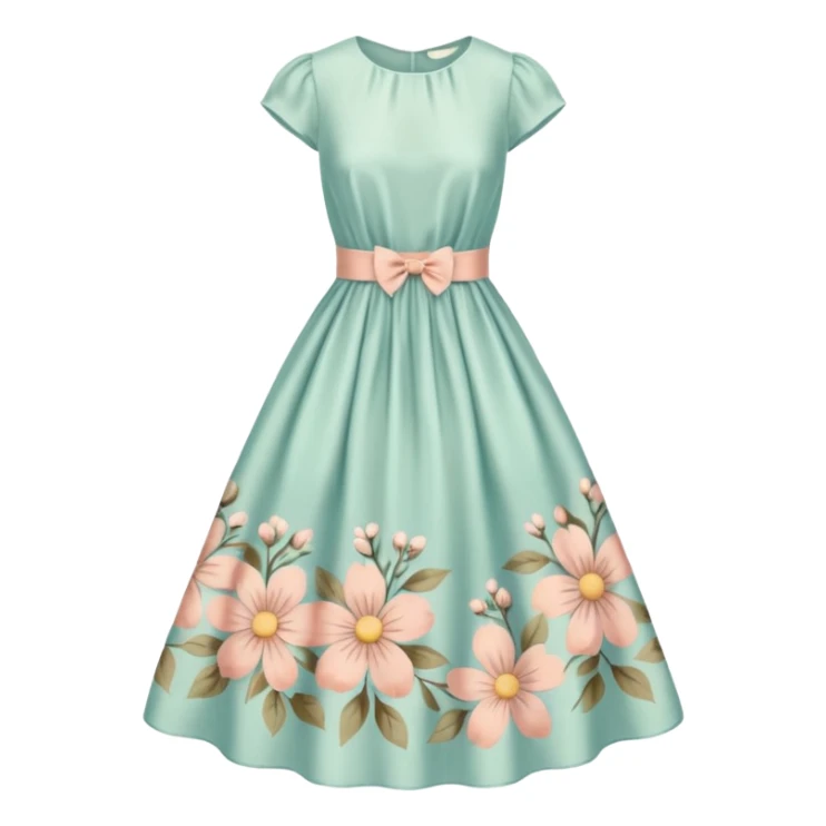Cottagecore style  vintage material dress sticker