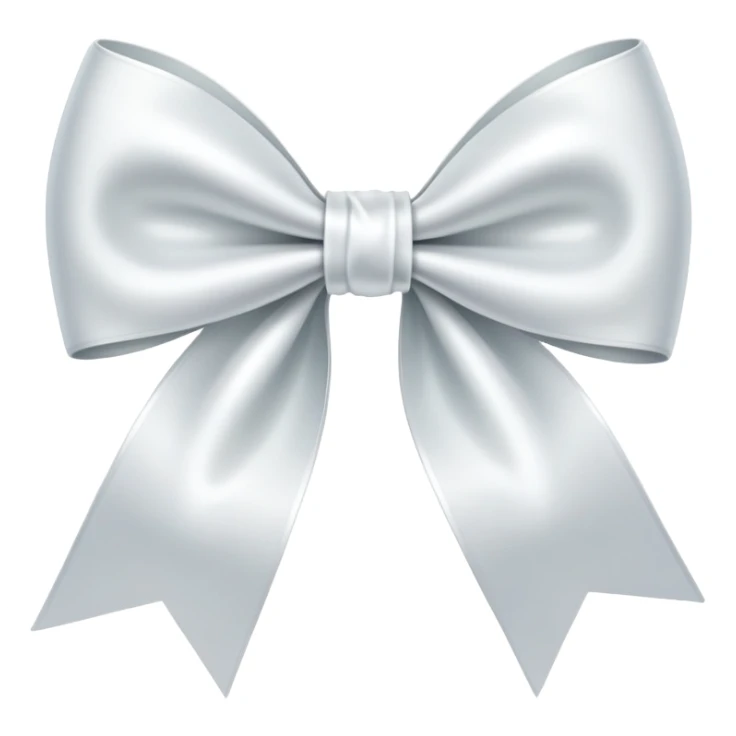 white satin bow sticker