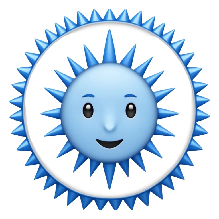 blue tick verification emoji Shape: Circular

Edge: Zigzag / spiky / sunburst / cogwheel sticker
