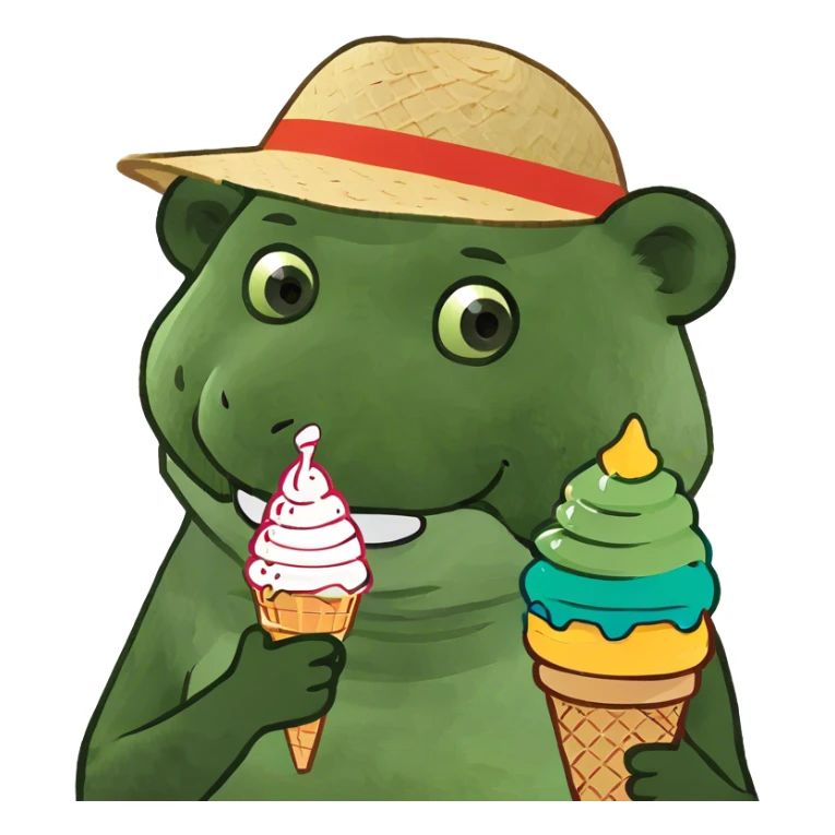 Panda eating ice cream y city b ty sticker