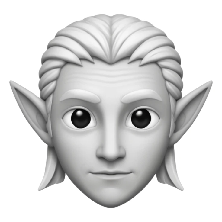 Elfos dnd estilo blanco y negro dibujo sticker