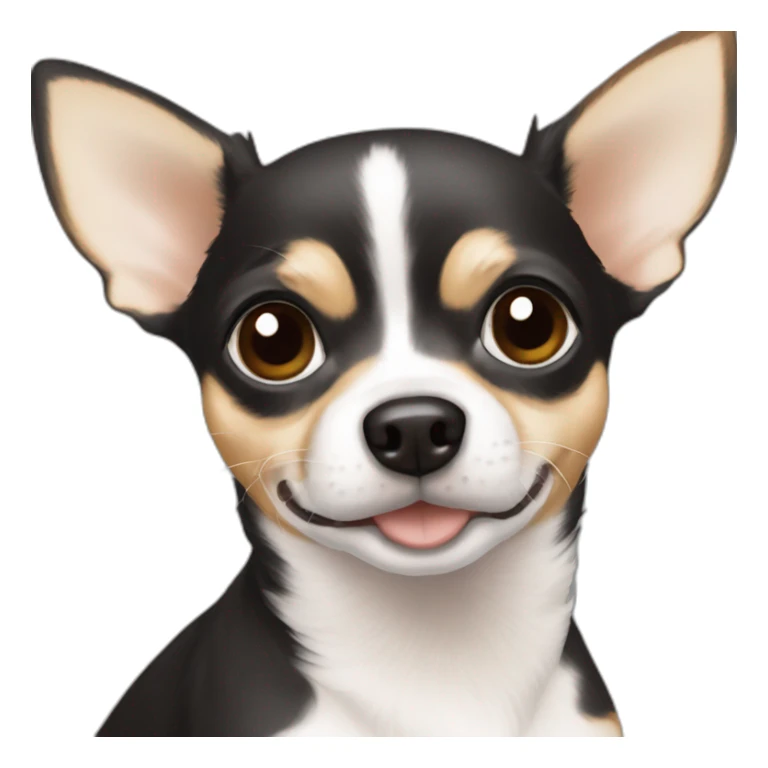 short hairchihuahua dotson mix all black brown eyes sticker