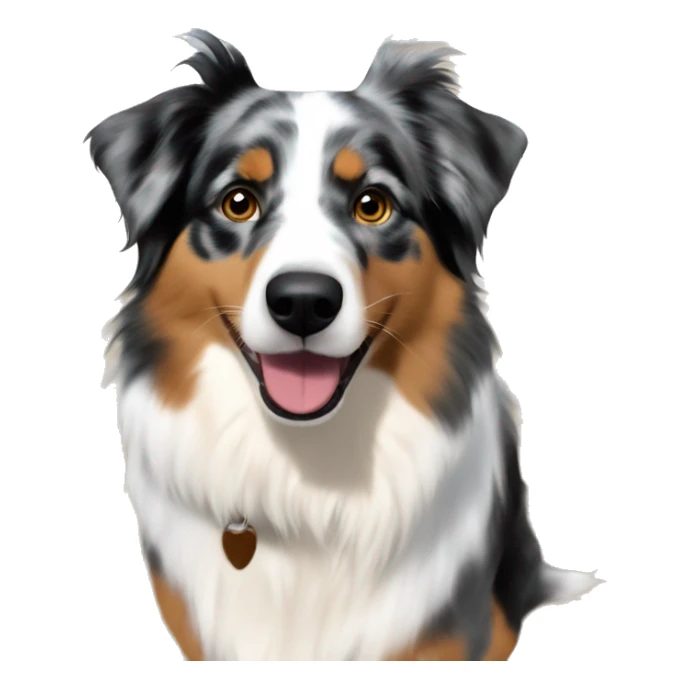 Australian shepherd  at the beach sticker