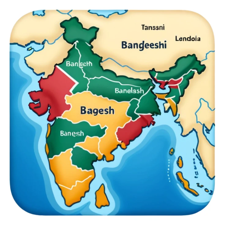 bangladesh in the map sticker