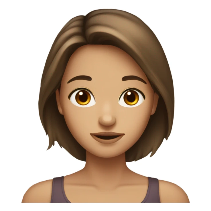 Brown hair brown eyed girl that is tan sticker