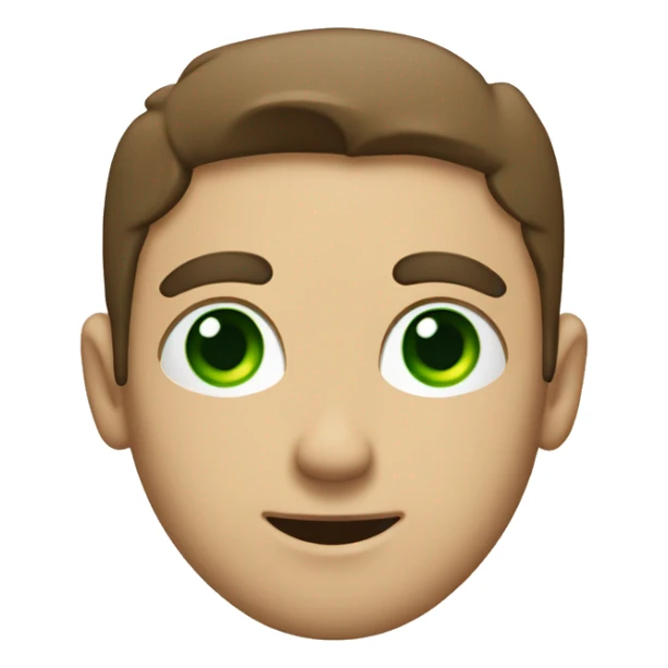 A white paper scroll held by a light-skinned man with green eyes and styled brown hair sticker