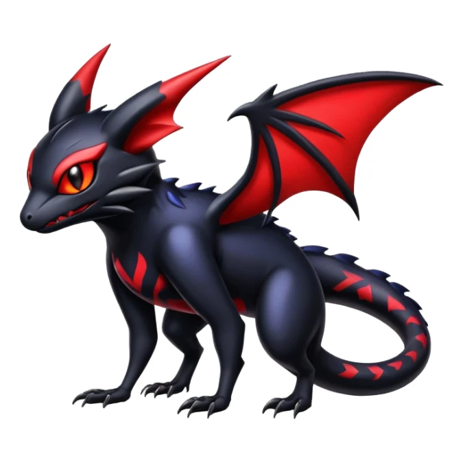 Shiny Epic Badass Gothic Noibat-Salandit-Litten-Hybrid sticker