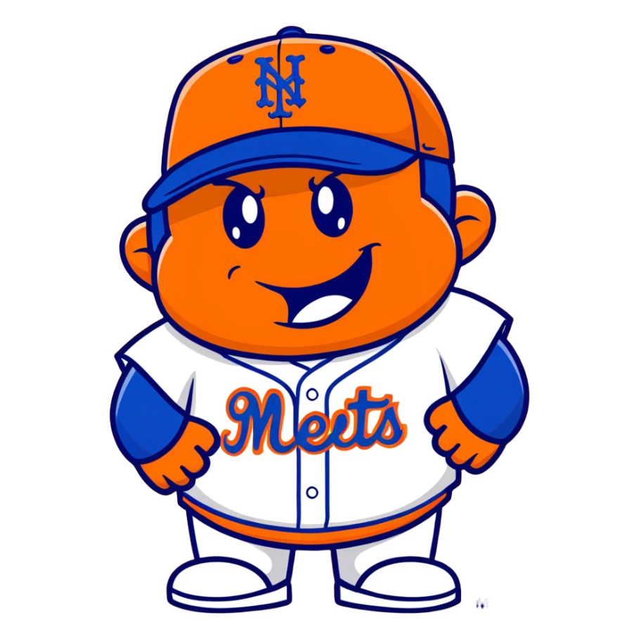  McDonald’s grimace man dressed in New York Mets gear sticker