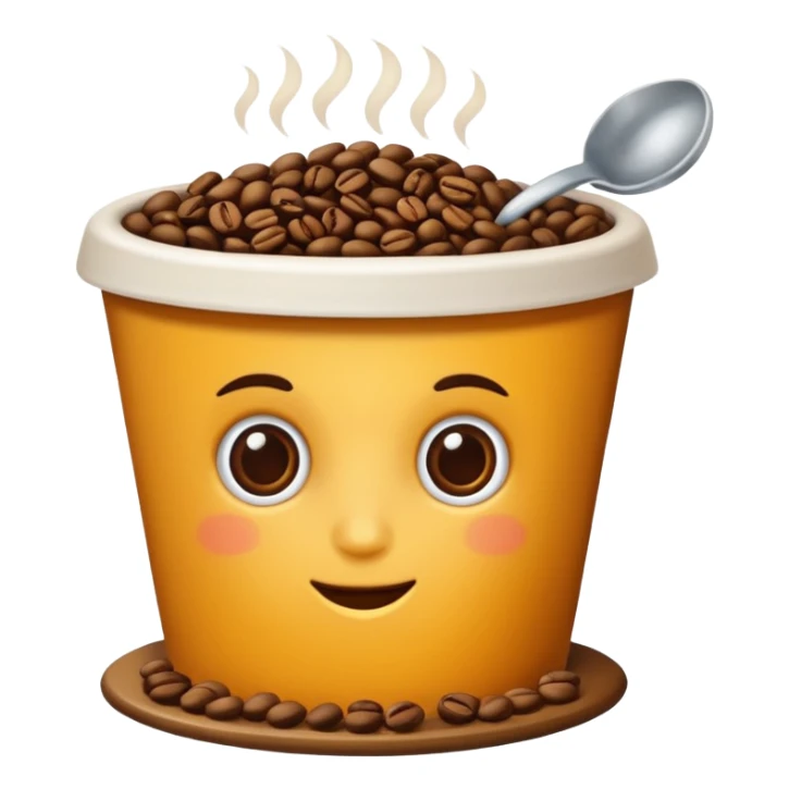 puntero formado por un grano de cafe sticker