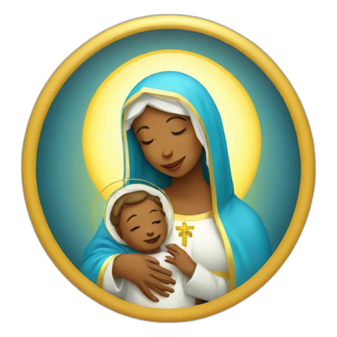 holy Mary with baby Jesus sticker