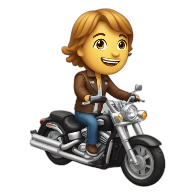 your grand morther on a motor bike sticker