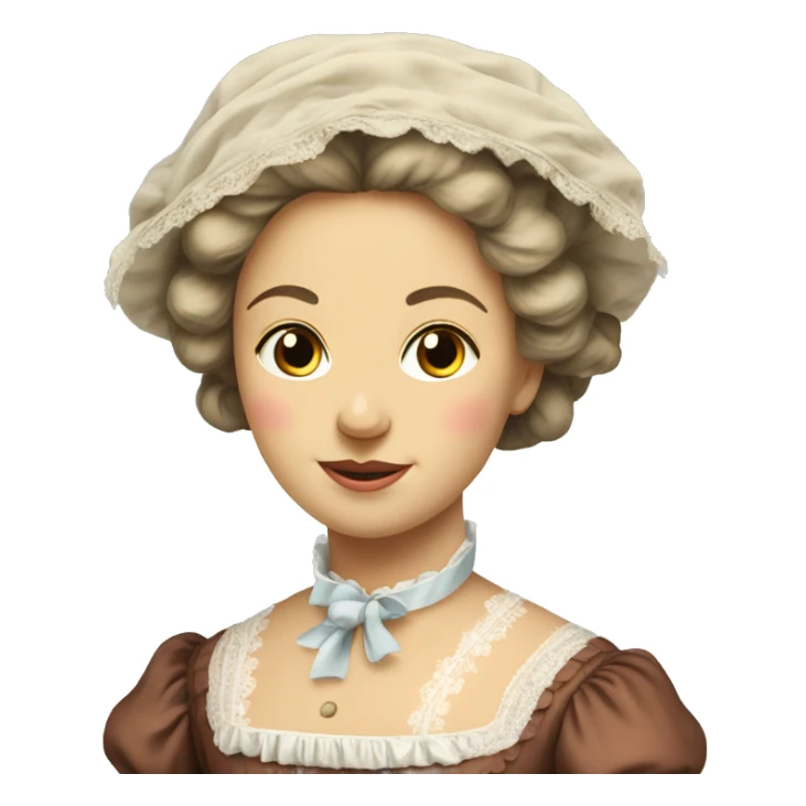 18th century Swiss young lady in dress sticker