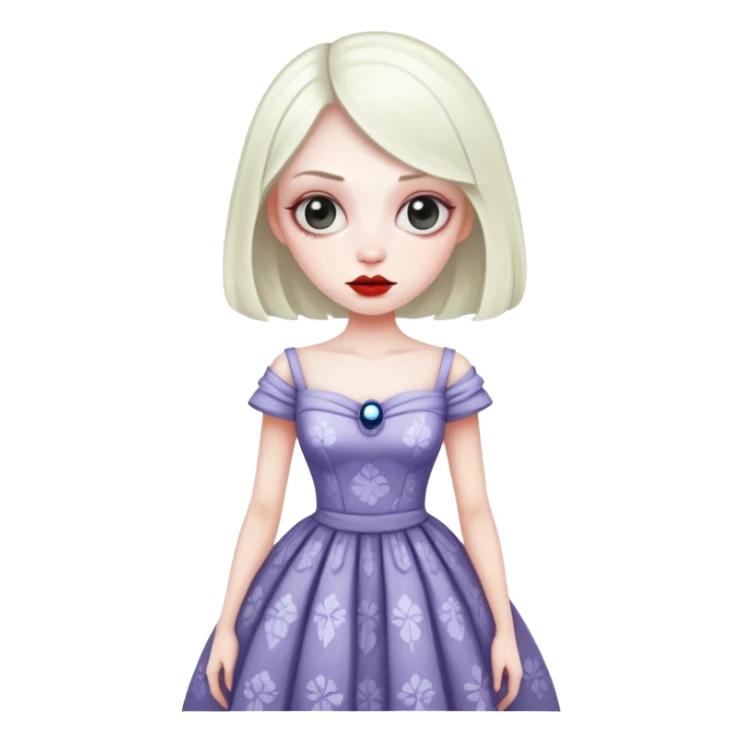 Weird woman with dress sticker