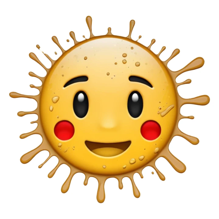 The iPhone splatter emoji but change the color to white  sticker