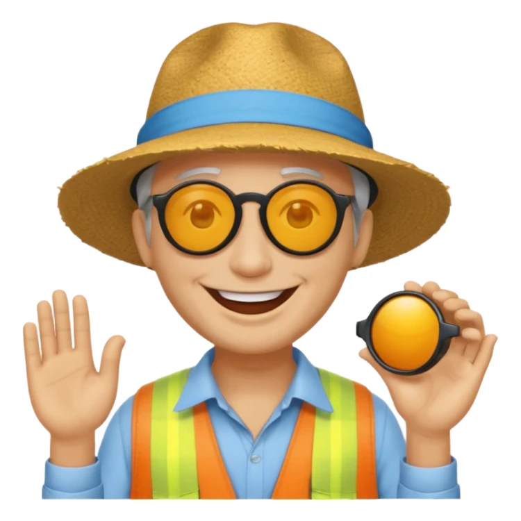 homme créole réunionnais  avec chapeau embouteillage route  sticker