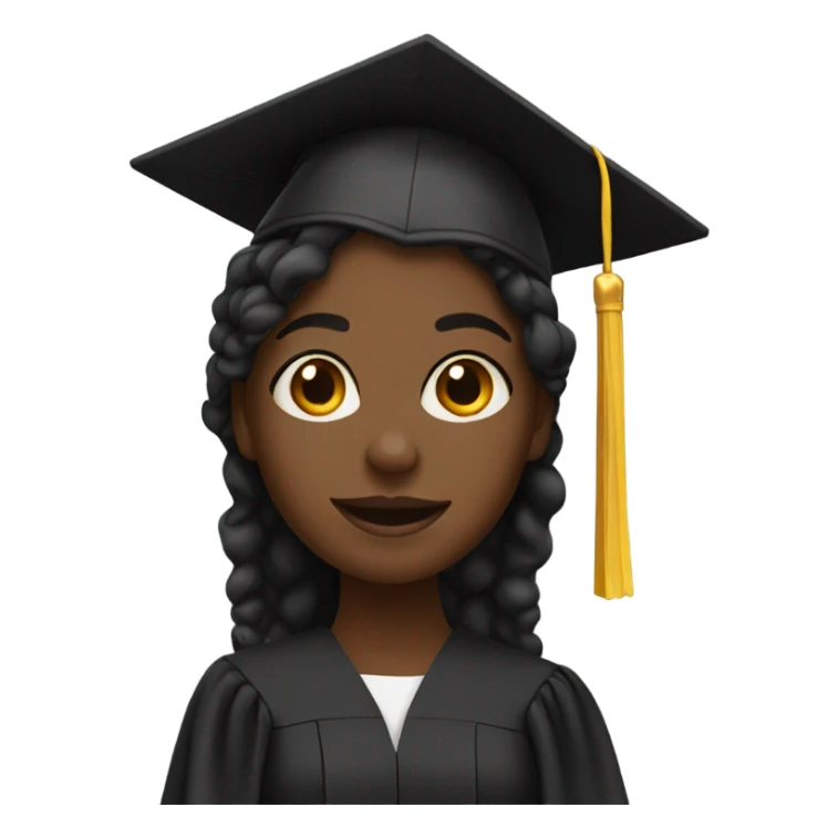 Black girl with a degree sticker