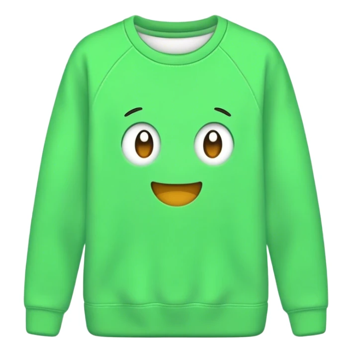 sweatshirt in green color sticker