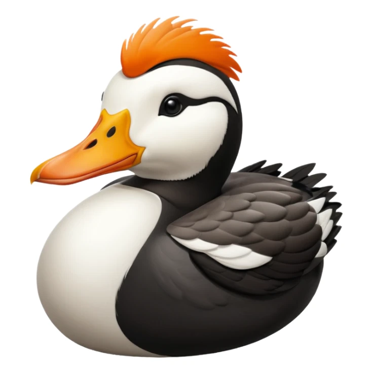 Can I get a king eider in the style of an apple emoji sticker