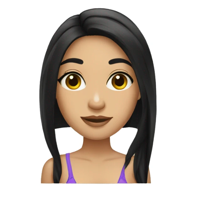 mexican girl long black hair swimming sticker