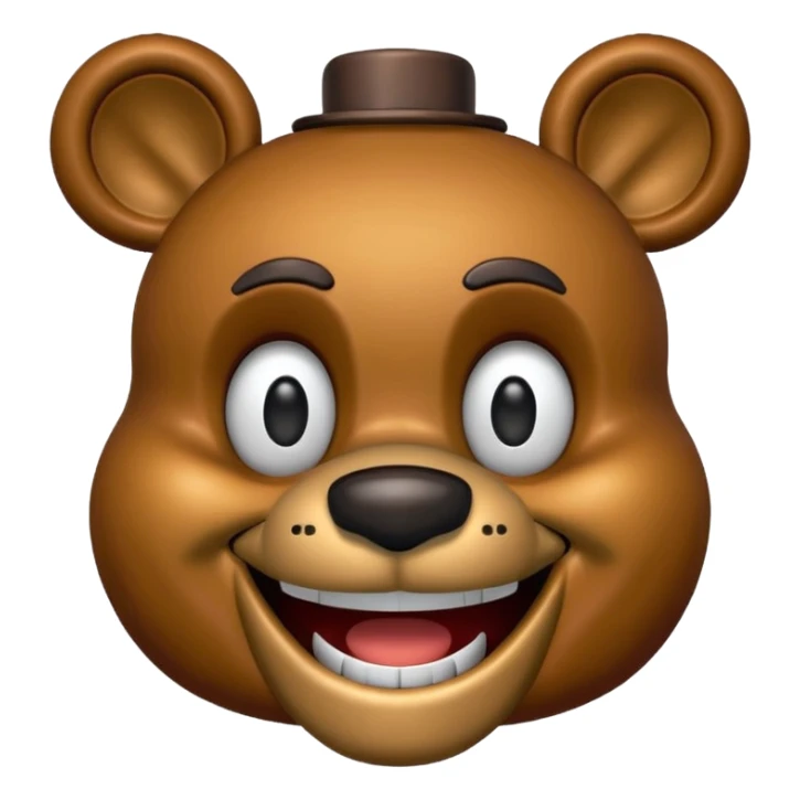 Freddy Fazbear’s security breach, cartoon face sticker