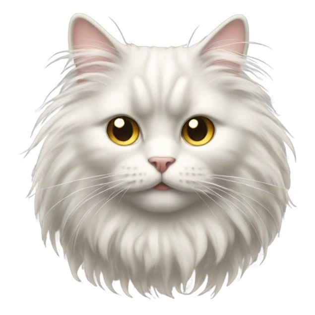 Fluffy long hair cat with one eye sticker