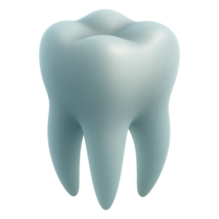 realistic tooth illustration with soft lighting sticker