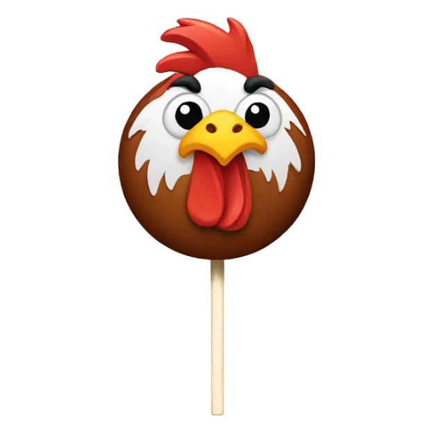 rooster lollipop sticker