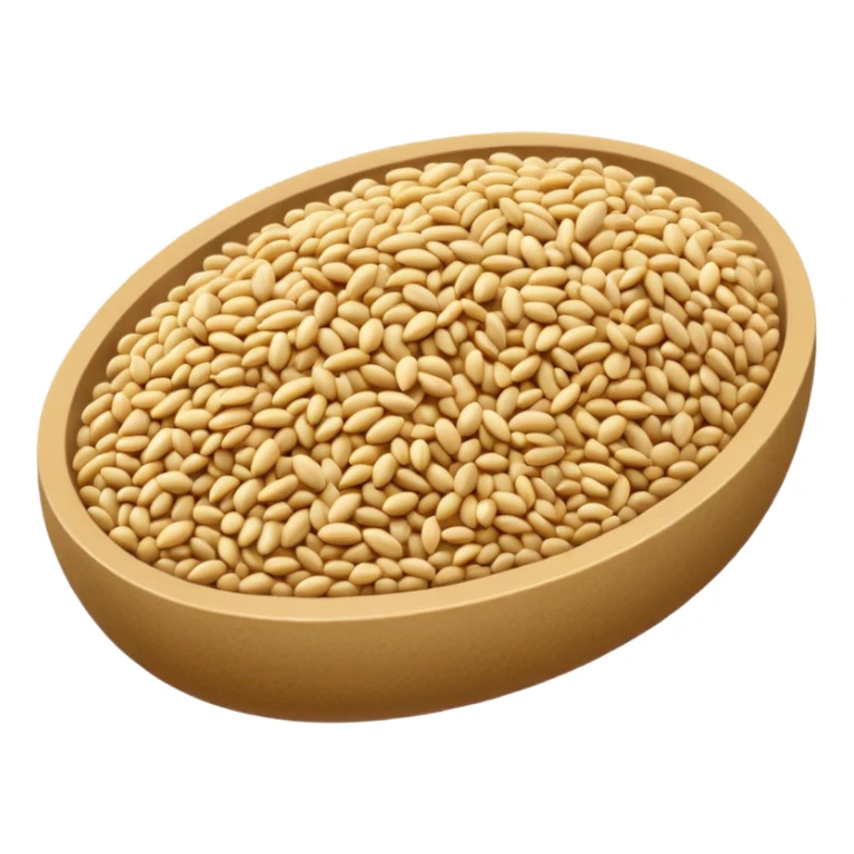 a bunch of sesame seeds, without a bowl sticker