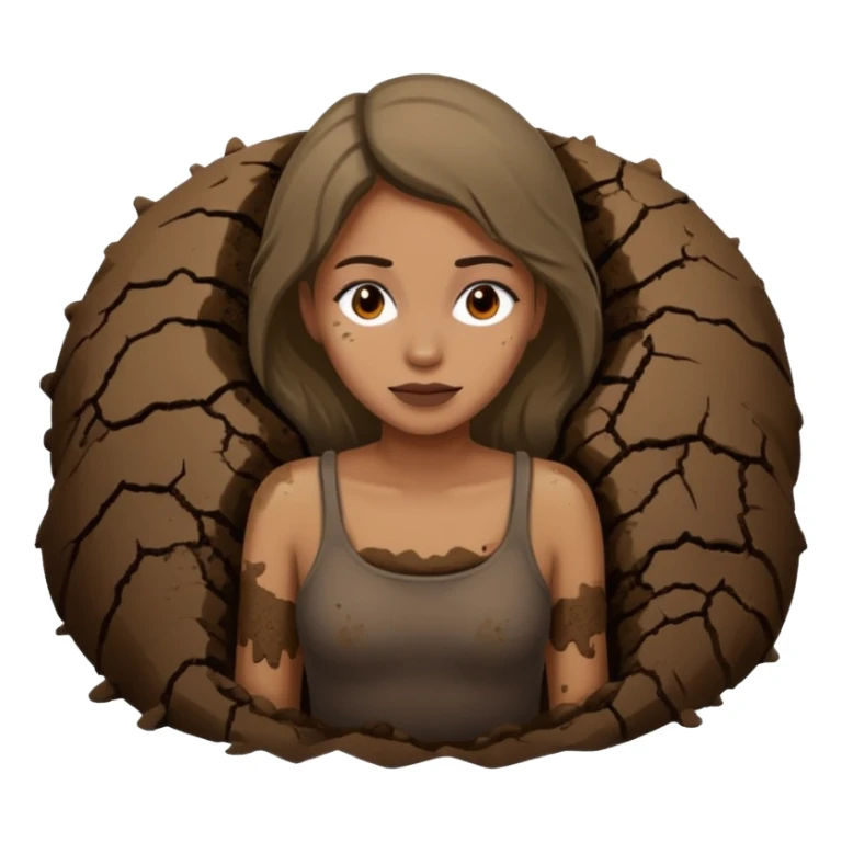 mujer tirada en el lodo sticker