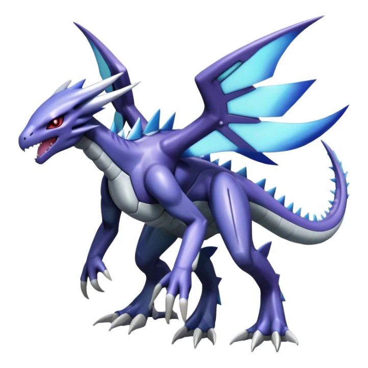  Cool Edgy Shiny Godly Ethereal Digimon-Genesect-Dialga-Reptile full body sticker