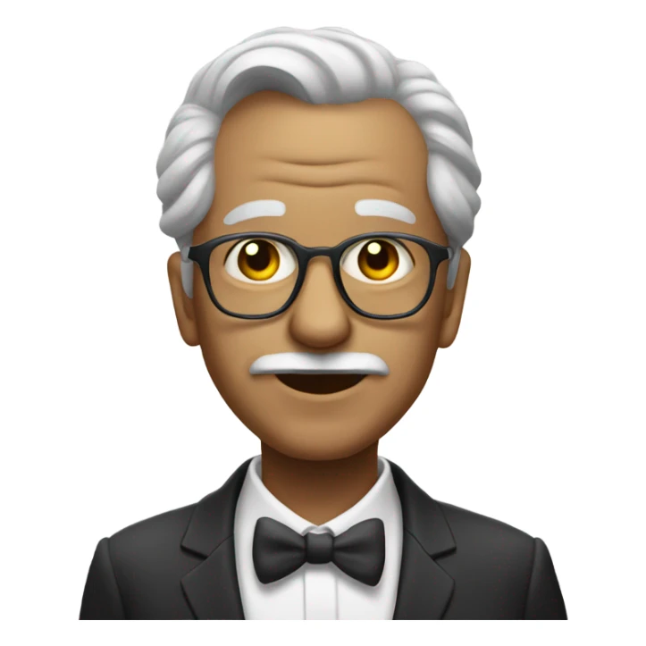 old man in formal suit spirit sticker