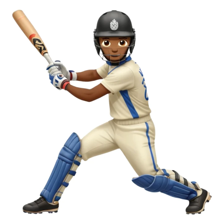 Right handed Batsmen playing a front foot shot sticker