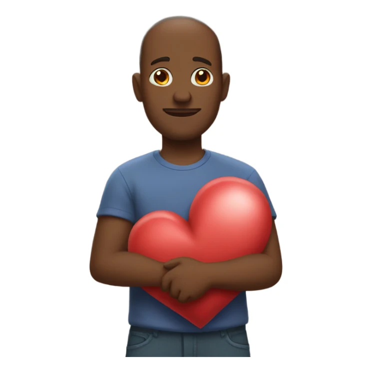 Father holds his heart in his arm sticker