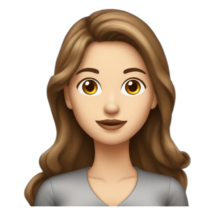 long-brown-hair-elegant-woman sticker