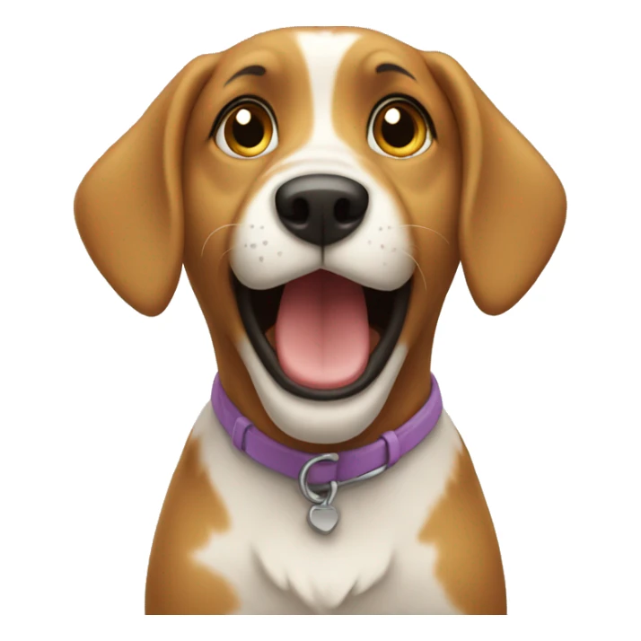 girl barking  sticker